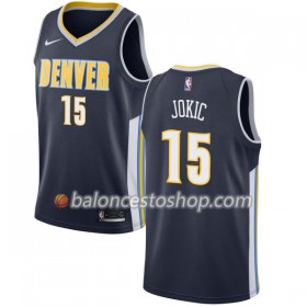 Camiseta Hombre NBA Denver Nuggets Nikola Jokic 15 Nike 2017-18 Navy Swingman